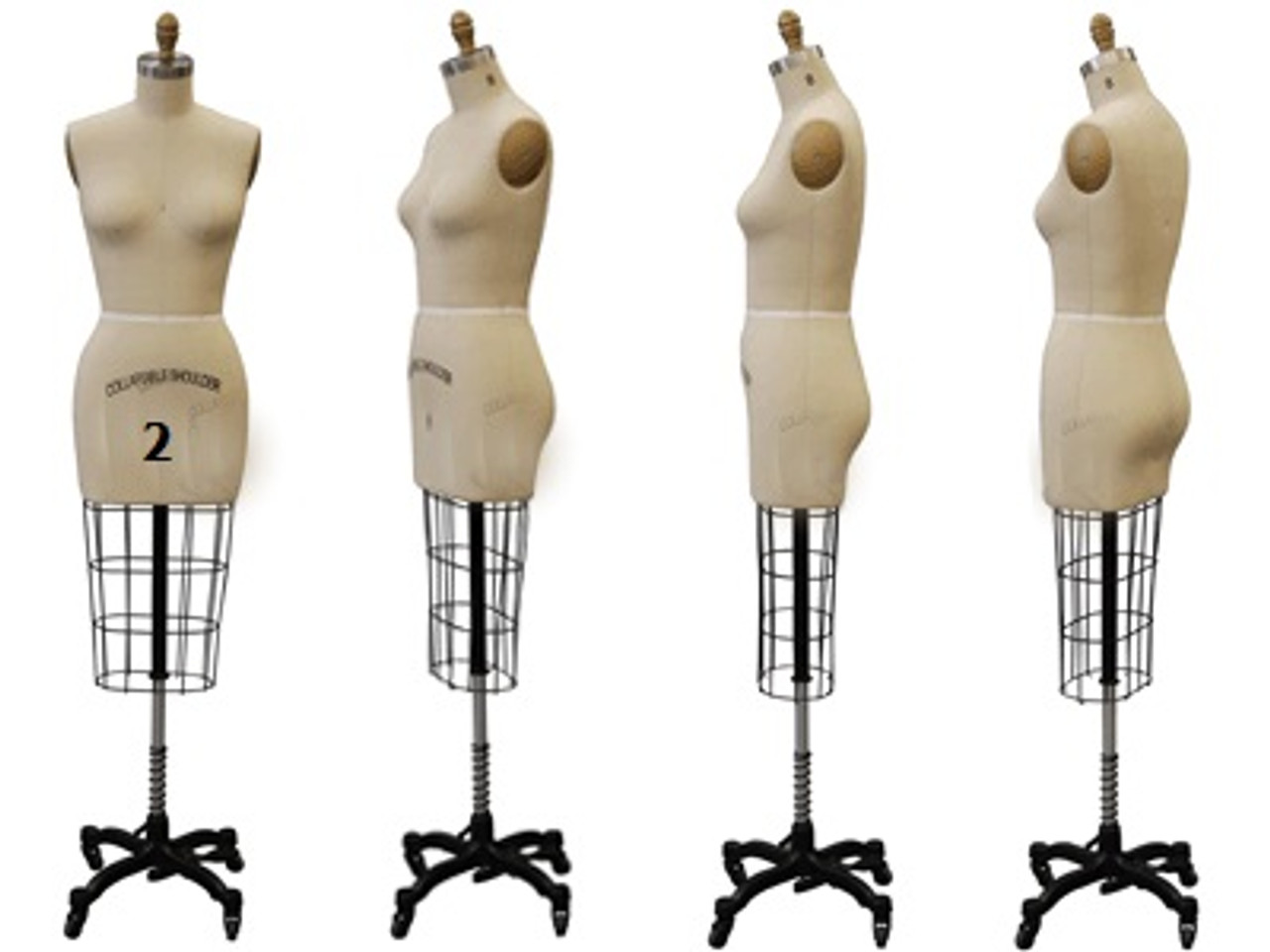 Professional Female Half Body Dress Form w/ Removable Shoulders