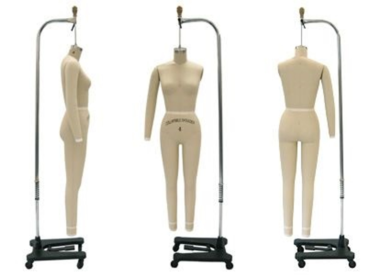 Amazon.com: Female Display Dress Form Mannequin in Natural Canvas on Metal  Rolling Base by TSC-Small-Black : Arts, Crafts & Sewing
