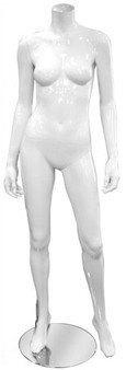One Day Rental -- Gloss White Headless Female Mannequin MM-A3BW1R