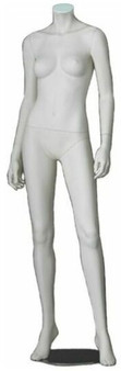 One Day Rental -- Matte White Headless Female Mannequin MM-A3BW2R