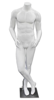 Bella, Fiberglass Matte White Headless Plus Size Female Mannequin