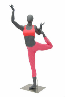 Katrina, Fiberglass Female Abstract Athletic Sports Yoga Mannequin MM-HEF65EG