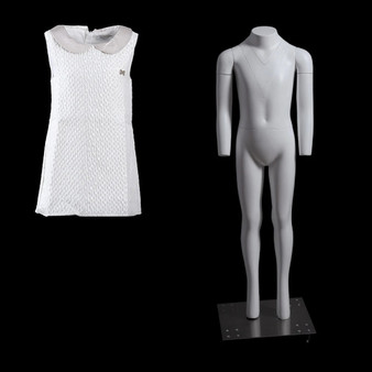 Youth "Ghost" Mannequin with V-Neck Size 6 with Base MM-GHK6 
