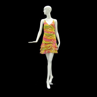 Gloss Wht. Abstract Egg Head Female Mannequin w/face features MM-XD09W