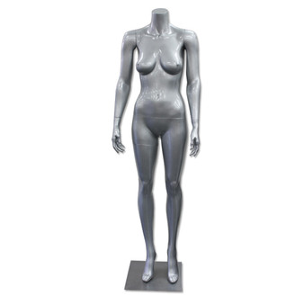 Closeout Gloss Silver Female Headless Mannequins MM-FLO/HF35GS-C 