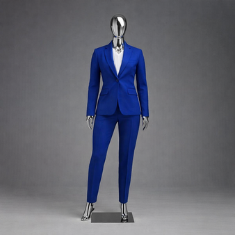 Plus Size Chrome Abstract Female Mannequin (MM-PS-PLUSEG-CS)