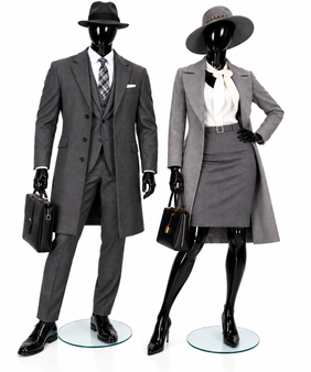 Gloss Black Male & Female Mannequins Couple (GBCOUPLE)