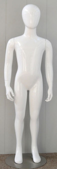 Gloss White Abstract Egg Head Child Mannequin 6 Y.O. MM-CW6YEG
