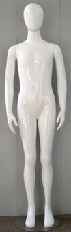 Gloss White Abstract Egg Head Child Mannequin 12 Y.O. MM-CW12YEG