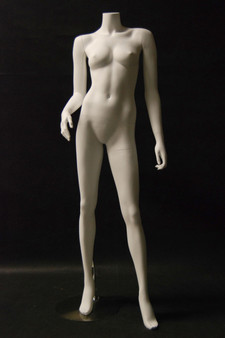 Fiberglass Headless Female Mannequin Matte White MM-A5BW2