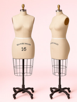 Professional Plus Size Female Half Body Dress Form Size: 16 MM-601