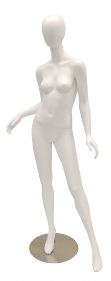 Frances, Matte White Abstract Egg Head Female Mannequin MM-A2W2-4
