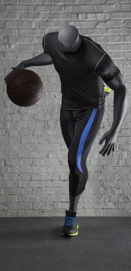 Matte Grey Athletic Headless Male Basketball Mannequin MM-NI-03