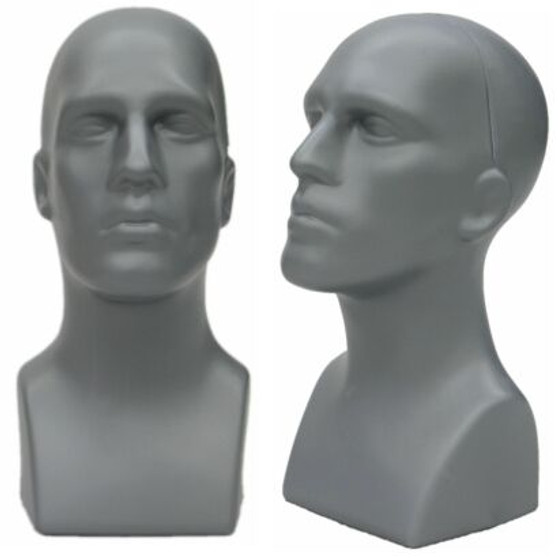 Gray Plastic Male Display Head MM-PS-M-GY