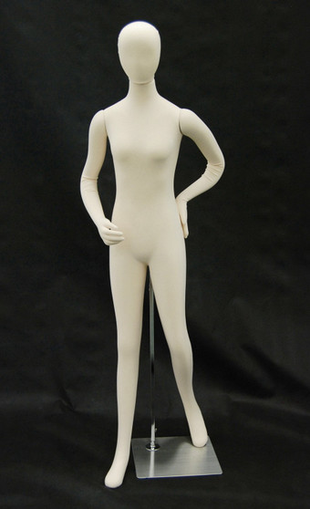 Cream Flexible Foam Female Mannequin MM-JF-F1SOFTX-FML