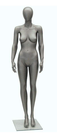Danielle, Metallic Steel Gray Abstract Female Mannequin MM-TAE06 