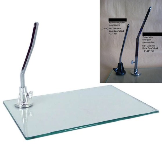 Glass Base with Foot and Calf Rods