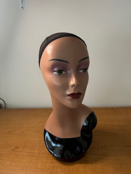 Less than Perfect Fiberglass African American Female Display Head - MM-BLACKLTP