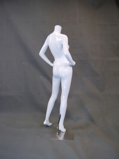 Carmen 3, Fiberglass Headless Female Mannequin Gloss White MM-A4BW1-2