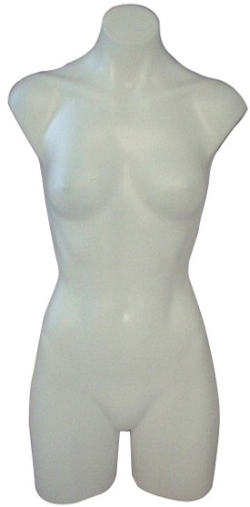 White Plastic Female Torso Form PS-P907W