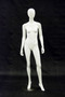 Judy, Gloss White Abstract Egg Head Female Mannequin MM-A3W1