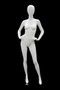 Courtney, Gloss White Abstract Egg Head Female Mannequin MM-A4W1