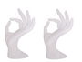 2 White Fiberglass Display Hands 7" Tall MM-JW-A5WH 