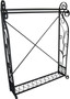 Contemporary Raw Steel Finish Rack MM-TYSK09C