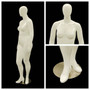 Gloss White Plus Size Abstract Egg Head Mannequin MM-NANCY-W1S