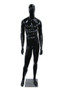 Antonio, High-End Glossy Black Abstract Egg Head Male Mannequin MM-AM60GB