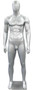 Gregory, High-End Glossy Black Abstract Egg Head Male Mannequin MM-AM80GS 