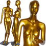 Tonya, Gold Abstract Female Mannequin with face features MM-027GLD 