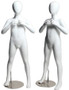 Gloss White Abstract Egg Head Child Mannequin MM-CD04