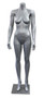 Delores 2, High-End Fiberglass Headless Female Mannequin Glossy Silver MM-HF35GS