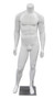 JD 1, High-End Fiberglass Headless Male Mannequin Matte White MM-HM80W