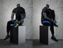 Matte Grey Athletic Headless Male Sitting Mannequin MM-NI-05 