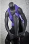 Jade, Fiberglass Headless Athletic Female Seated Matte Grey Mannequin MM-NI-017