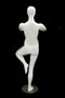 Dee, Gloss White Abstract Yoga Egg Head Female Mannequin MM-YOGA2W
