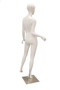 Abby 1, Gloss White Abstract Female Mannequin with face features and Molded Hair MM-ABBY1
