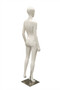 Abby 2, Gloss White Abstract Female Mannequin with face features and Molded Hair MM-ABBY2