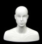 Gloss White Male Display Head with Face Features - MM-MXDGW01