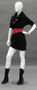 Tina 1, Gloss White Abstract Egg Head Female Mannequin MM-GF12W