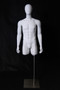 Matte White Male Egg Head Torso with Arms and Base MM-TMWEG 