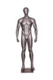 Athletic Matte Grey Egghead Male Mannequin Exercising Pose MM-JSM-3
