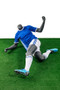 Soccer Player Male Tackling Pose Mannequin Matte Grey MM-TQ05