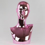 Plastic Chrome Pink Female Abstract Mannequin Display Head MM-442CP 