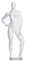 Matte White Abstract Plus Size Egg Head Female Mannequin MM-F3D03W