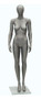 Danielle, Metallic Steel Gray Abstract Female Mannequin MM-TAE06 