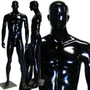 Arthur, High-End Glossy Black Abstract Male Mannequin with face features MM-333BLK