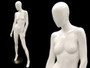 Gloss White Abstract Egg Head Female Mannequin MM-OZIW3